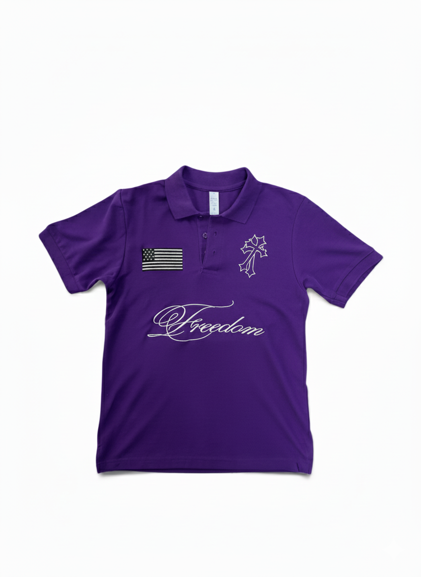 the v3 "freedom" polo - purple edition